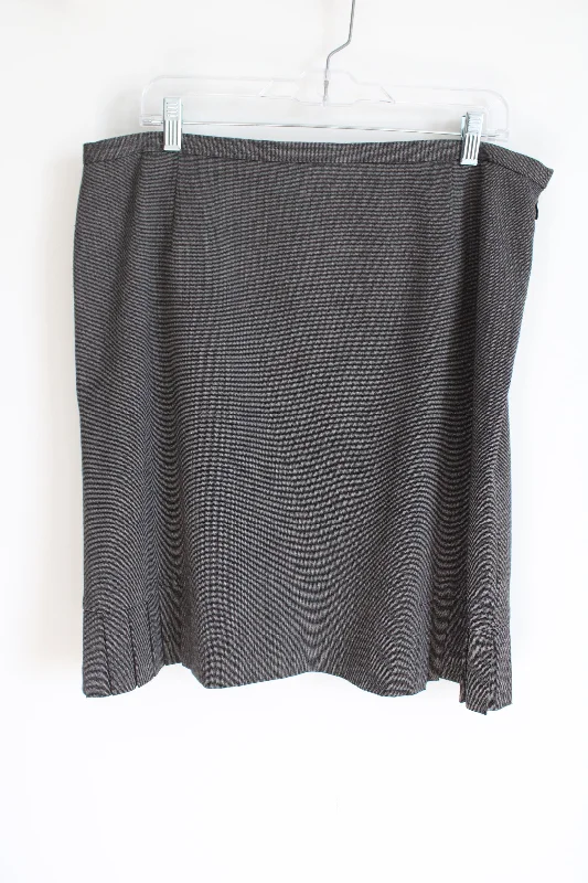 APT.9 Black Patterned Skirt | 16 zip skirt side