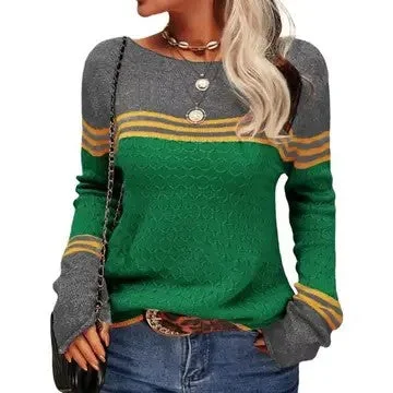 Into The Woods Green Crochet Sweater Top Real Fur Shearling Chenille