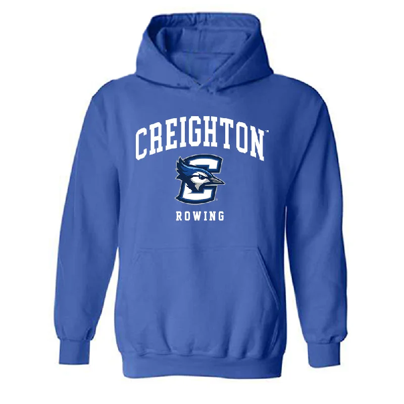 Creighton - NCAA Women's Rowing : Jaimie Gale - Classic Shersey Hooded Sweatshirt Hoodie with Strings Custom Fit Adjustable