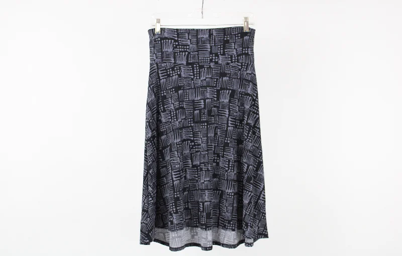 LuLaRoe Black & Gray Skirt | S chiffon skirt floaty