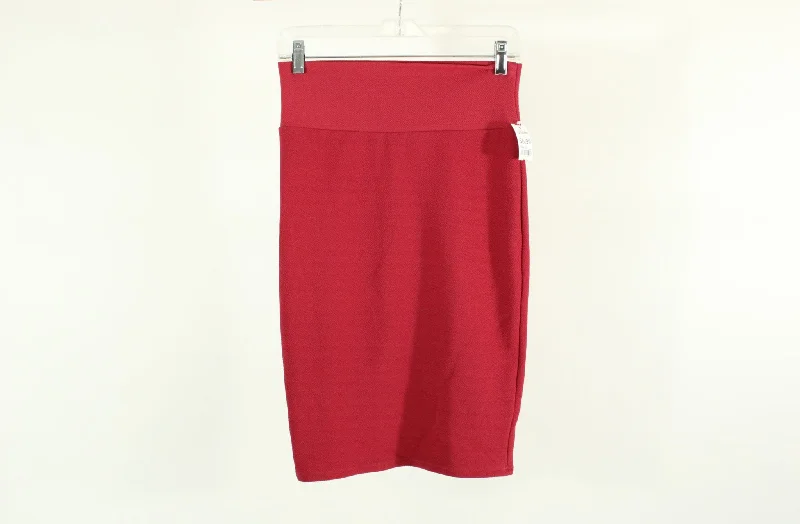 LuLaRoe Red Skirt | Size XS linen skirt airy