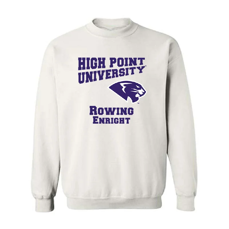 High Point - NCAA Women's Rowing : Caitlin Enright - Crewneck Sweatshirt Hoodie with Snap Buttons Easy Quick