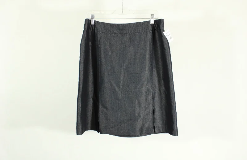 Norton McNaughton Chambray Skirt | Size 14 chiffon skirt flowing