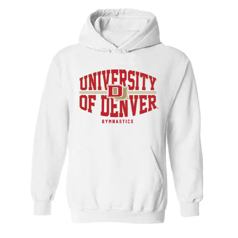 DU - NCAA Women's Gymnastics : Bella Mabanta - Classic Shersey Hooded Sweatshirt Hoodie with Exposed Zipper Edgy Industrial
