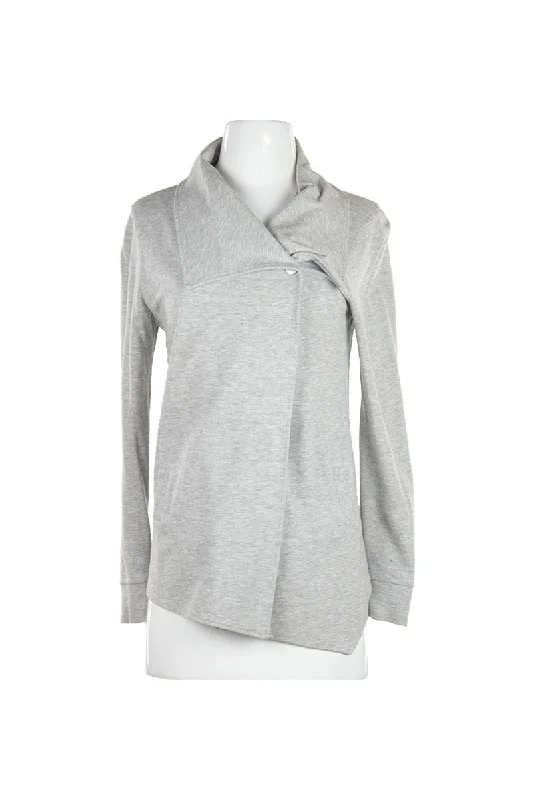 Kensie Sweater Zippered Front Buttoned Front Snap Front