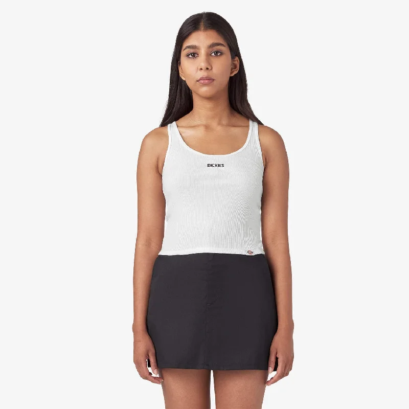 Dickies Women's Mapleton Yorktown Tank Top - White sheer tank top