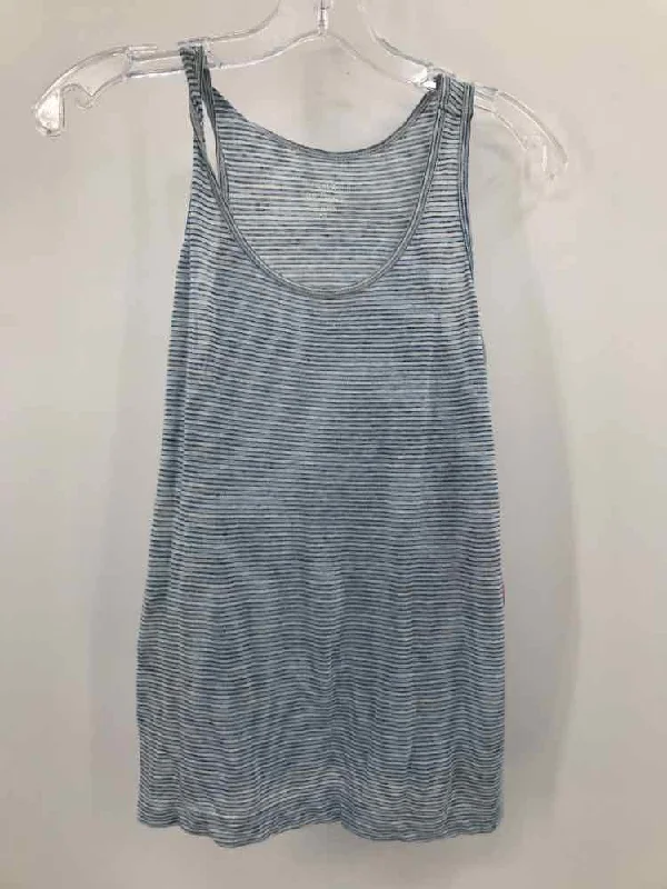 Pre-Owned J Crew Blue Size XS Stripe Tank Top open back tank