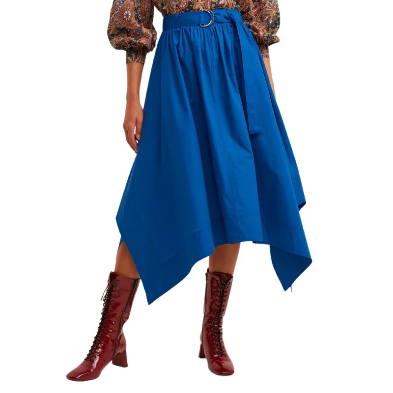 OXXO -  Belt Detailed Asymmetrical Midi Skirt high slit skirt