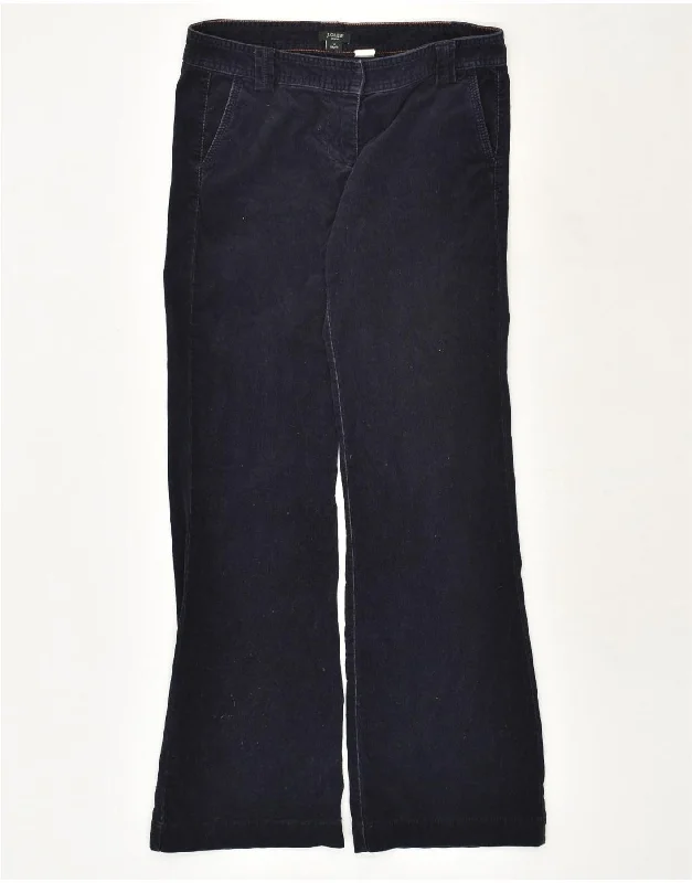 J. CREW Womens City Fit Bootcut Corduroy Trousers US 4 Small W32 L31 Blue Trousers Designer Luxury