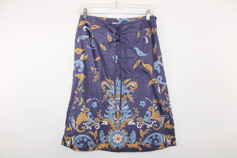 Talbots Blue Patterned Skirt | Size 4 Petite summer skirt style