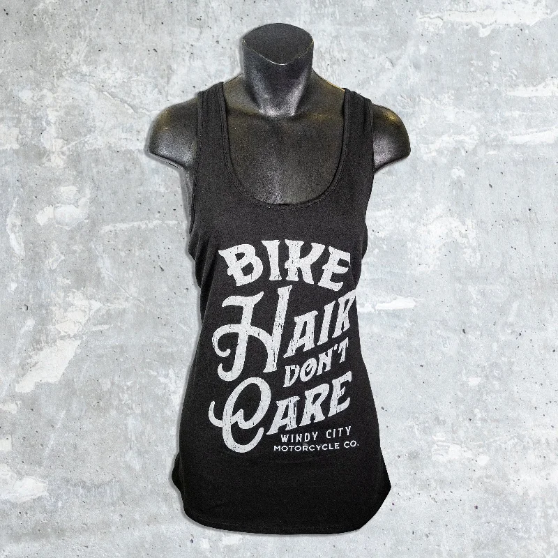 Wildfire Harley Davidson- Women's Bike Hair Don't Care Tank scoop neck tank