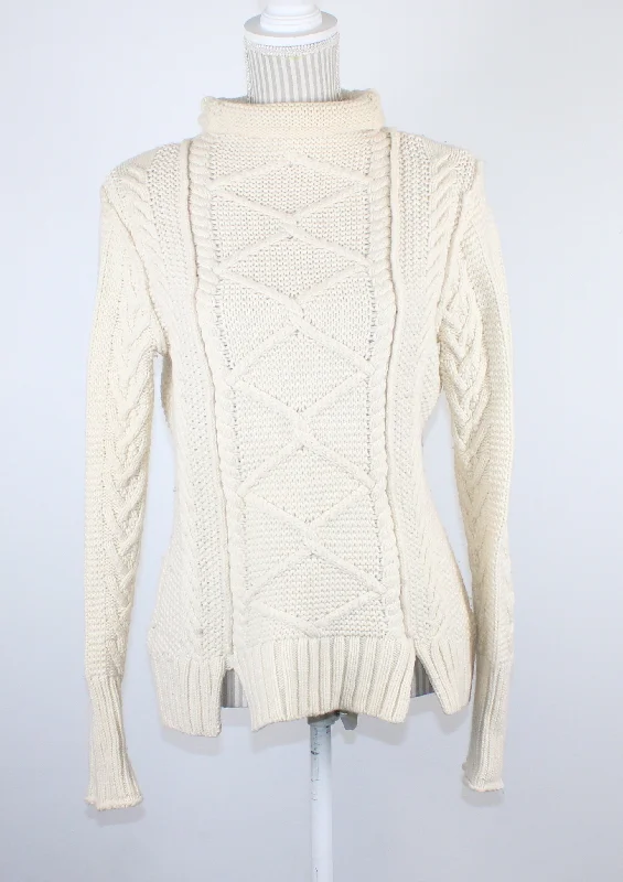 TAHARI IVORY SWEATER LADIES LARGE PRE-LOVED Elegant Classic Vintage