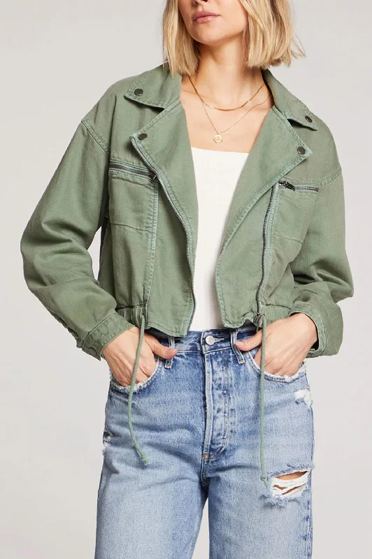 Sonja Jacket In Moss Satin Jacket Silk Jacket Chiffon Jacket