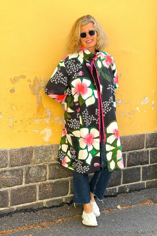 Upcycled A-line Jacket size L/XL Fleece Jacket Down Jacket Parka