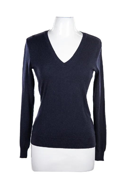 Navy Sweater Open Front Closed Front Wrap Front