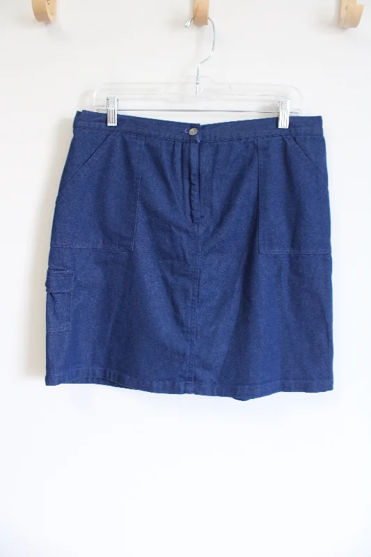 Alfred Dunner Blue Denim Skirt | 12 elastic waist skirt