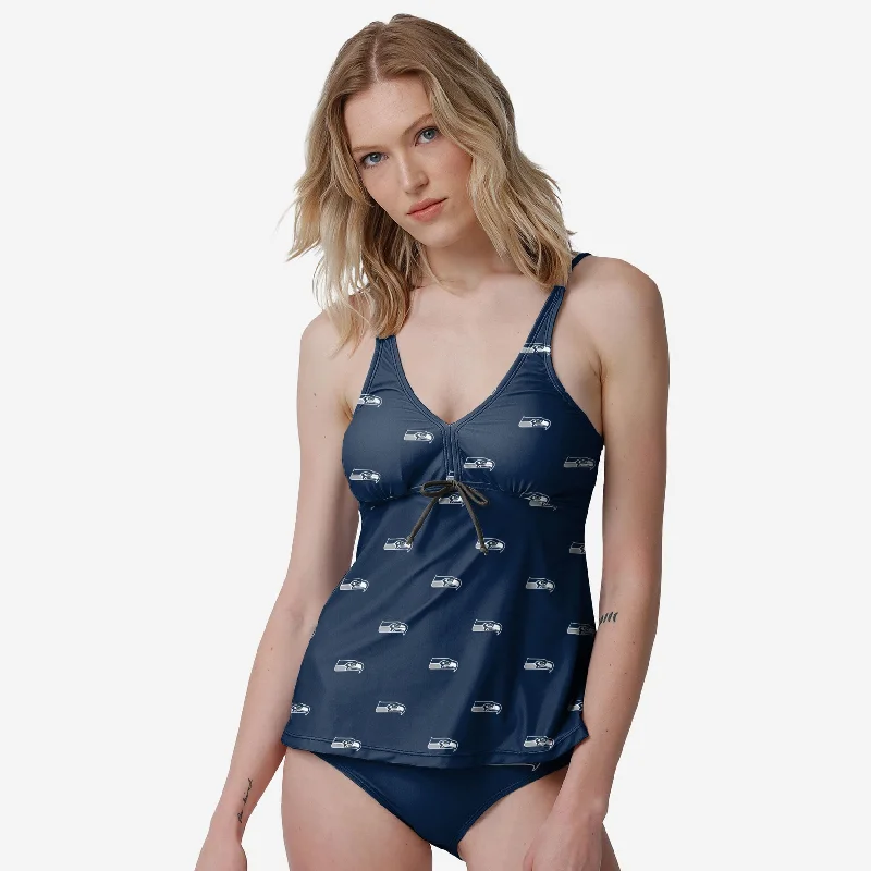 Seattle Seahawks Womens Mini Logo Tankini crossback tank top