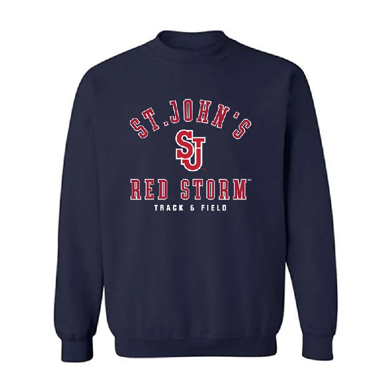 St. Johns - NCAA Women's Track & Field : Jade Dockery - Classic Shersey Crewneck Sweatshirt Hoodie with Ribbed Hem Stretchable Secure