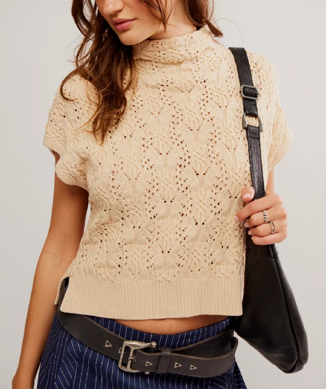 Vickie Mock Neck Sweater Nylon Fabric Polyester Fabric Spandex Fabric