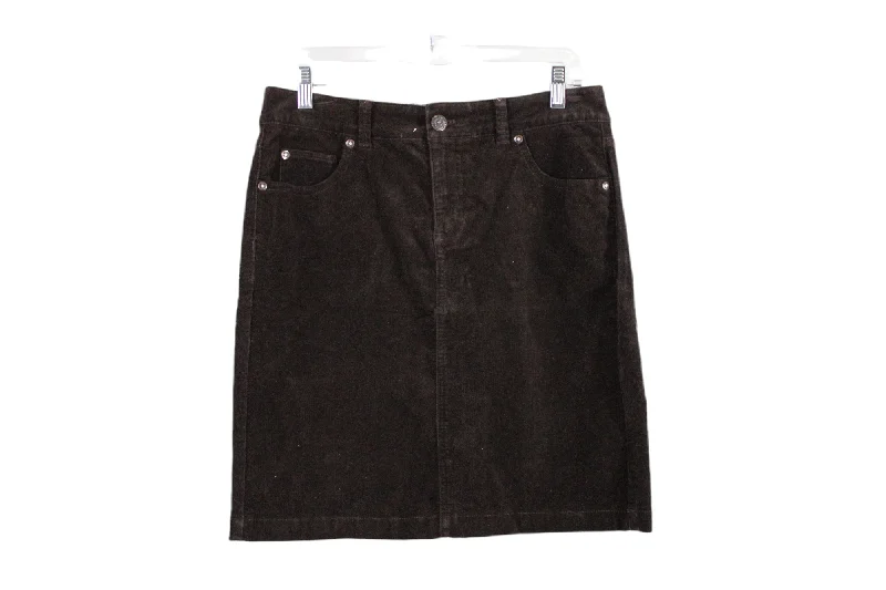 Izod Brown Corduroy Skirt | 4 denim skirt stylish