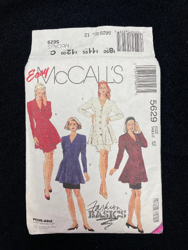 1991 McCall's 5629 Pattern - Women's Jacket and Skirt Hooded Jacket Caped Jacket Shawl Collar Jacket