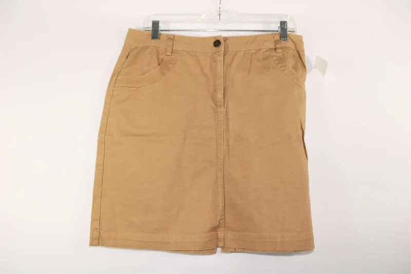 Architect Dark Khaki Skirt | Size 8 relaxed fit skirt