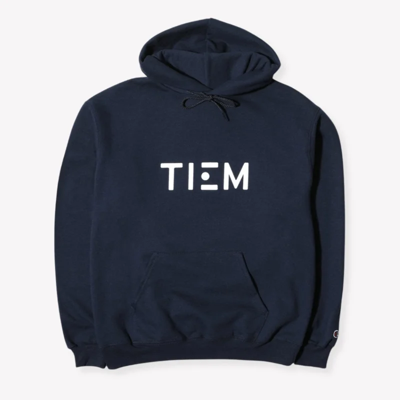 TIEM Champion® Hoodie - Navy Hoodie with Velcro Closure Adjustable Secure