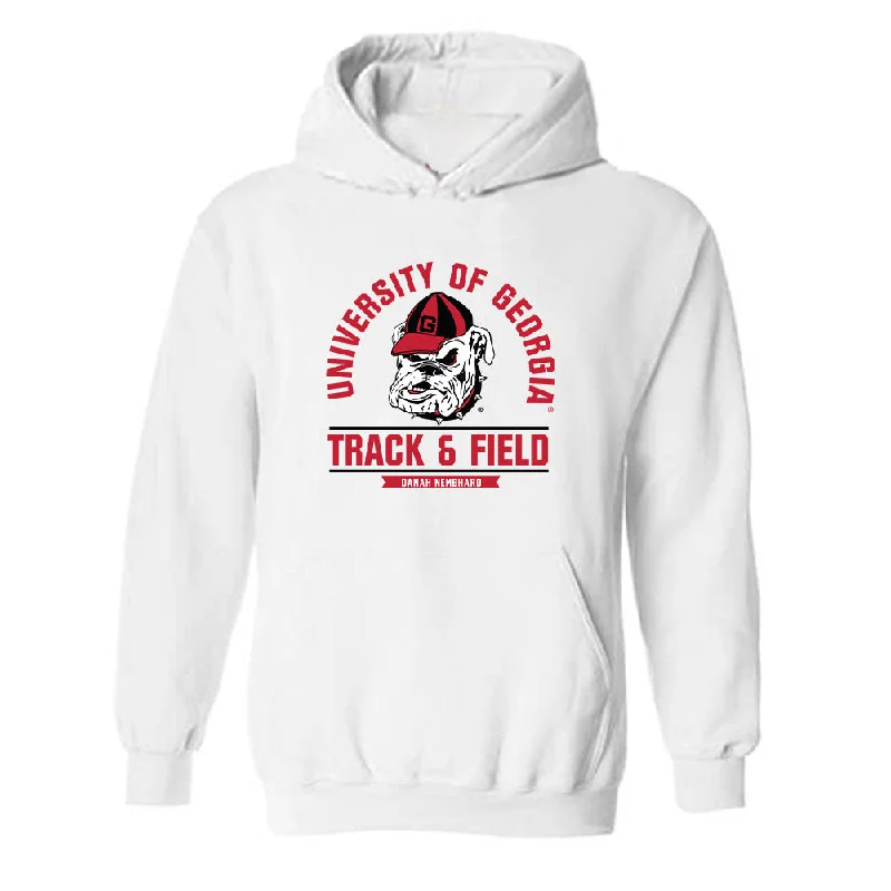 Georgia - NCAA Women's Track & Field : Danah Nembhard - Classic Fashion Shersey Hooded Sweatshirt Hoodie with Batwing Sleeves Loose Dramatic