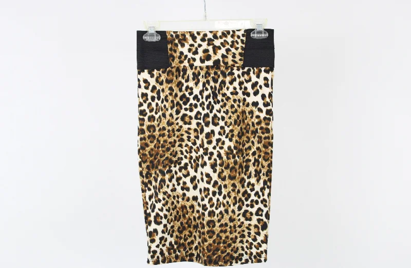 Body Central Leopard Print Fitted Skirt | S corduroy skirt durable