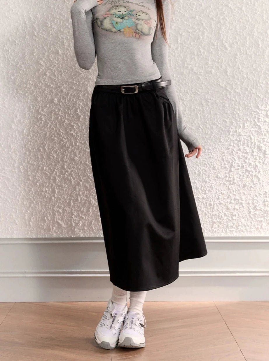 Large A-Line Skirt velvet skirt luxury