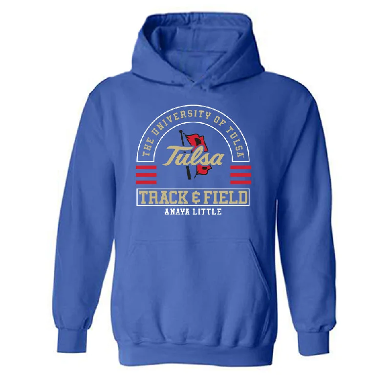 Tulsa - NCAA Women's Track & Field : Anaya Little - Classic Fashion Shersey Hooded Sweatshirt Hoodie with Magnetic Closure Innovative Modern