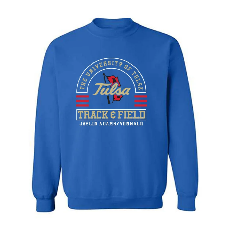 Tulsa - NCAA Women's Track & Field : Jaylin Adams/Vonwald - Classic Fashion Shersey Crewneck Sweatshirt Hoodie with Snap Buttons Easy Quick