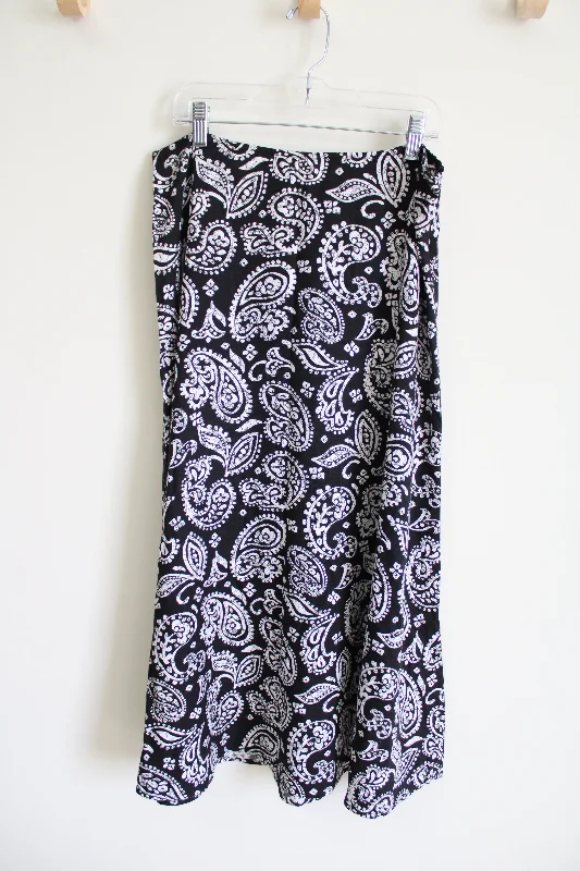 Croft & Barrow Black Paisley Skirt | 10 lace skirt romantic