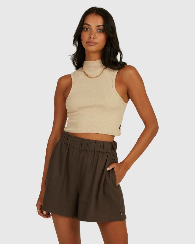 Cafe Tank Top - Sand ivory tank top