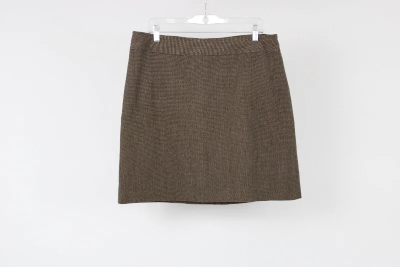 Rafaella Brown Patterned Skirt | 16 chiffon skirt delicate