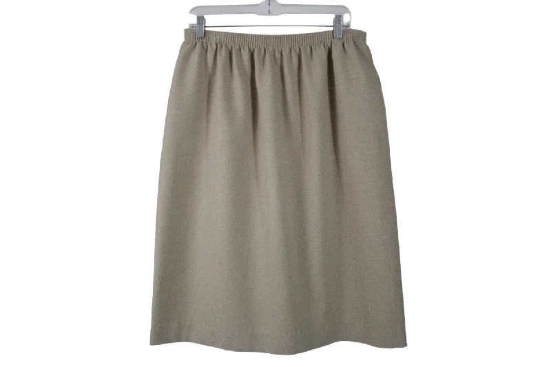 Alfred Dunner Tan Skirt | 18 silk skirt luxurious