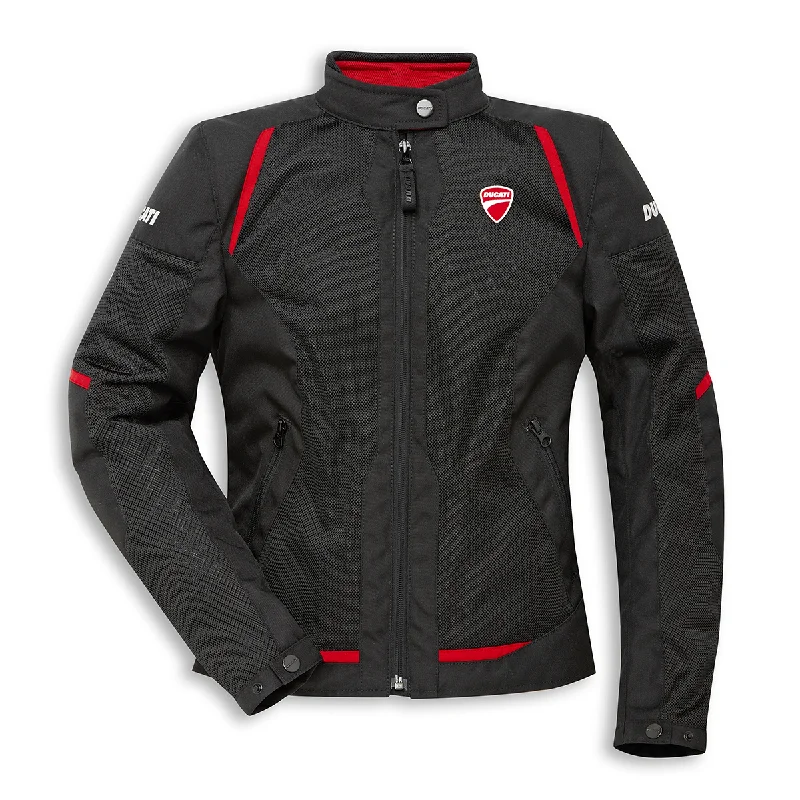 Ducati Flow C4+ Women's Fabric Jacket Notch Collar Jacket Peter Pan Collar Jacket Cowl Neck Jacket