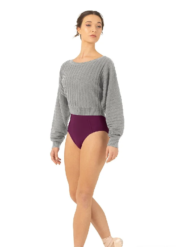ON SALE Sahara Crop Sweater (Grey Marle) Slim Fit Regular Fit Oversized