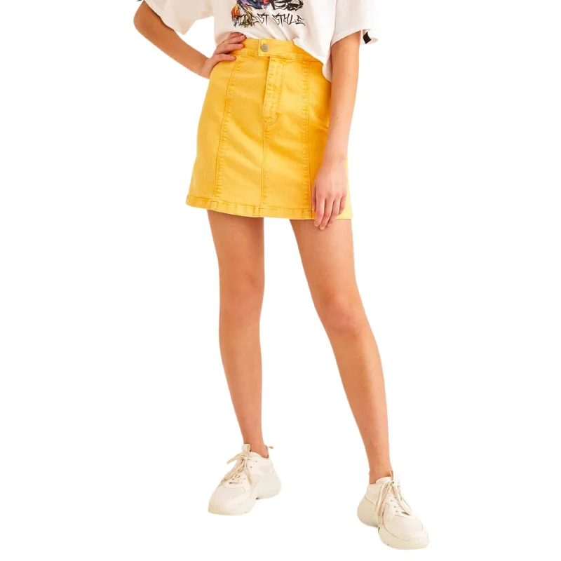 OXXO -  Zipper Detail Denim Skirt tulle skirt dreamy