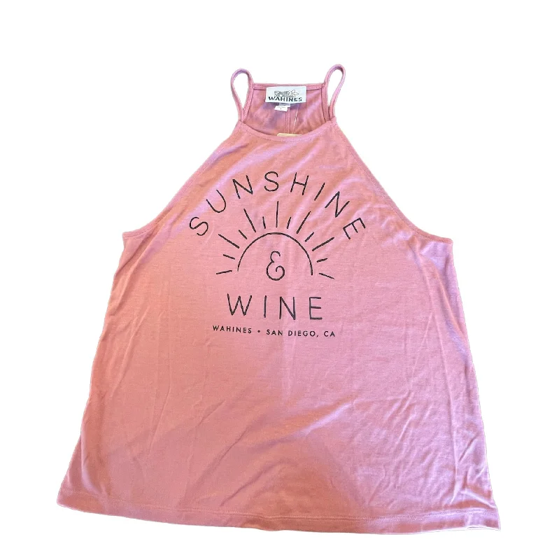 South Coast Womens Sunshine And Wine Tank Top soft pink tank