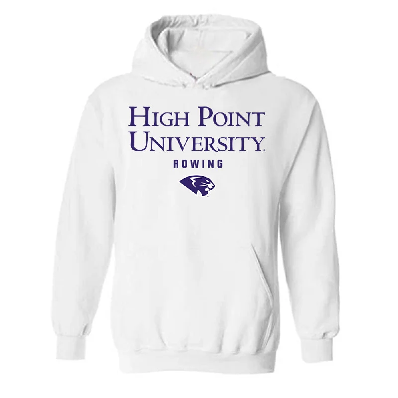 High Point - NCAA Women's Rowing : Caroline Marchis - Hooded Sweatshirt Hoodie with Applique Textured Unique