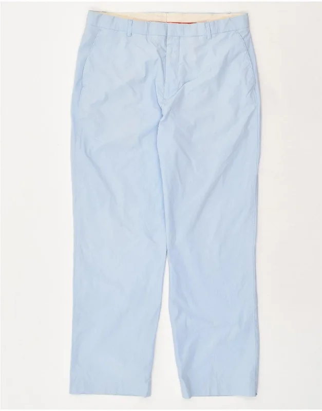 J. CREW Womens Straight Chino Trousers W34 L30 Blue Cotton Trousers Bridal Satin