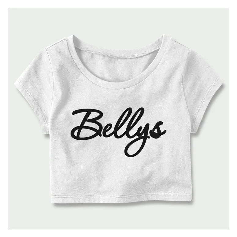 Bellys Crop Top W/B Fleece Fabric Down Fabric Feather Fabric