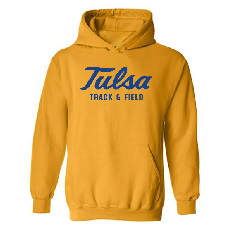 Tulsa - NCAA Women's Track & Field : Gabbie Washington - Classic Shersey Hooded Sweatshirt Hoodie with Hem Applique Textured Unique