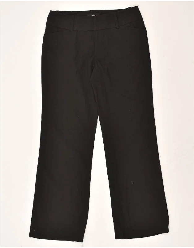 MOSSIMO Womens Stretch Straight Casual Trousers US 8 Medium W33 L30 Black Trousers Sale Discount