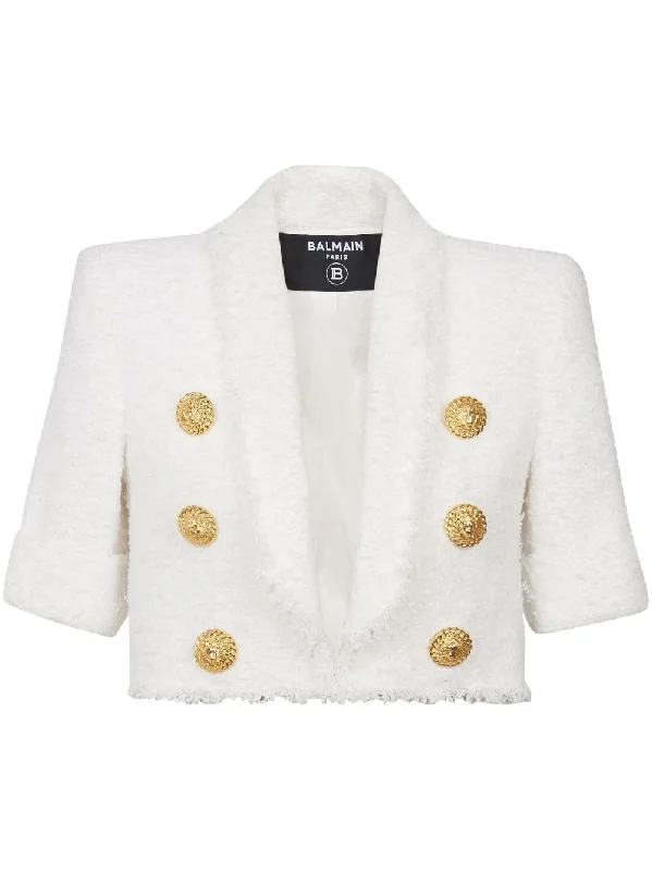 Balmain Women's Jackets Trench Coat Raincoat Waterproof Jacket