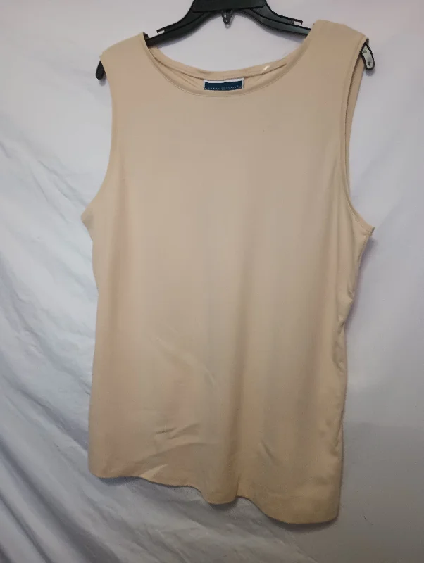 KAREN SCOTT Women's Size XXL Tank Top Pebble lace tank top
