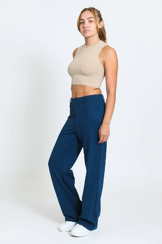 SUPER HIGH RISE WIDE LEG TROUSER - DEEP TEAL Trousers versatile all-occasion