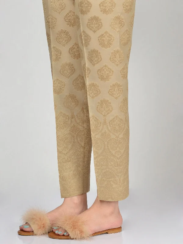 Jacquard Straight Trouser Trousers Denim Blue