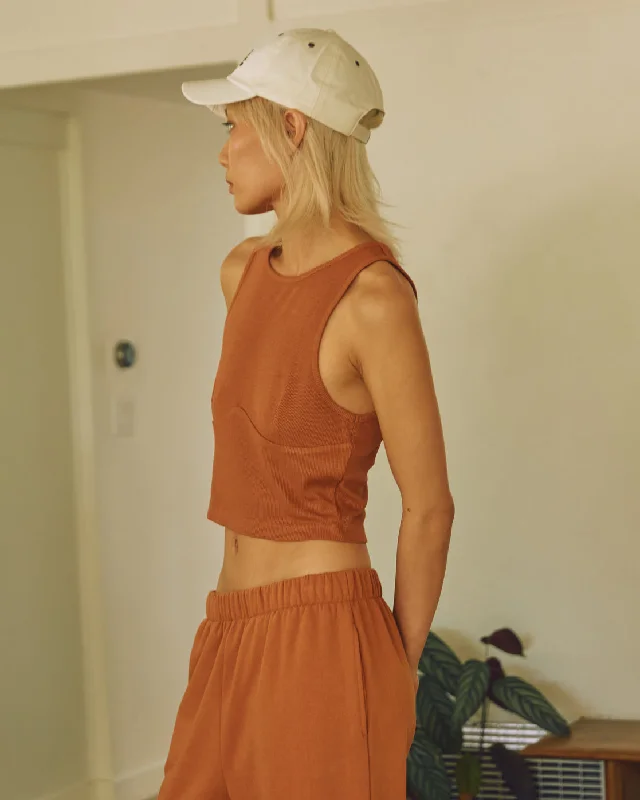 Test Drive Cropped Tank Top - Amber bright tank top